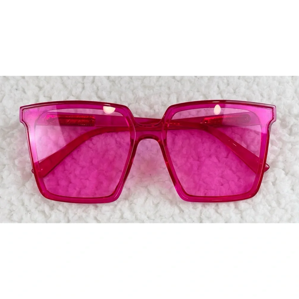 (NIB) RENNES • Hot Pink Square Frame Fashion Glasses - Picture 8 of 16